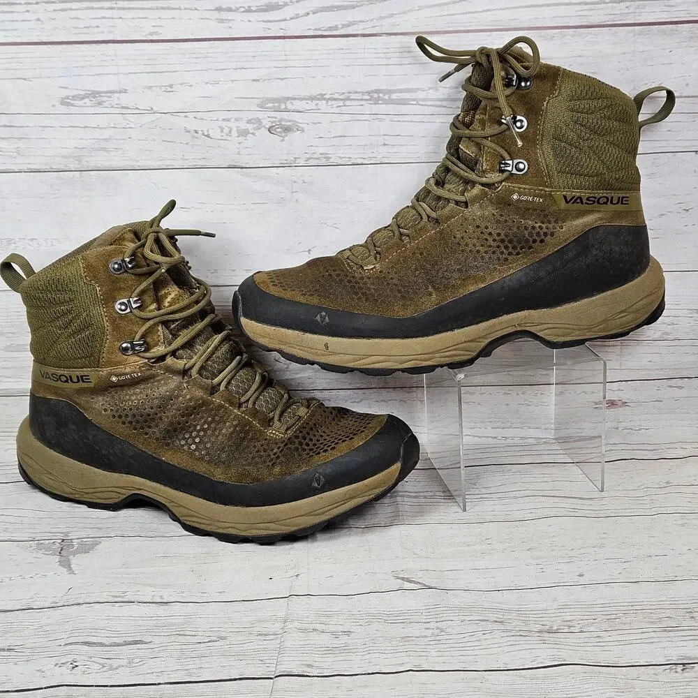 Vasque Torre Hiking Boots Mens Green US 11.5M GORE-TEX Waterproof Vibram *Stains